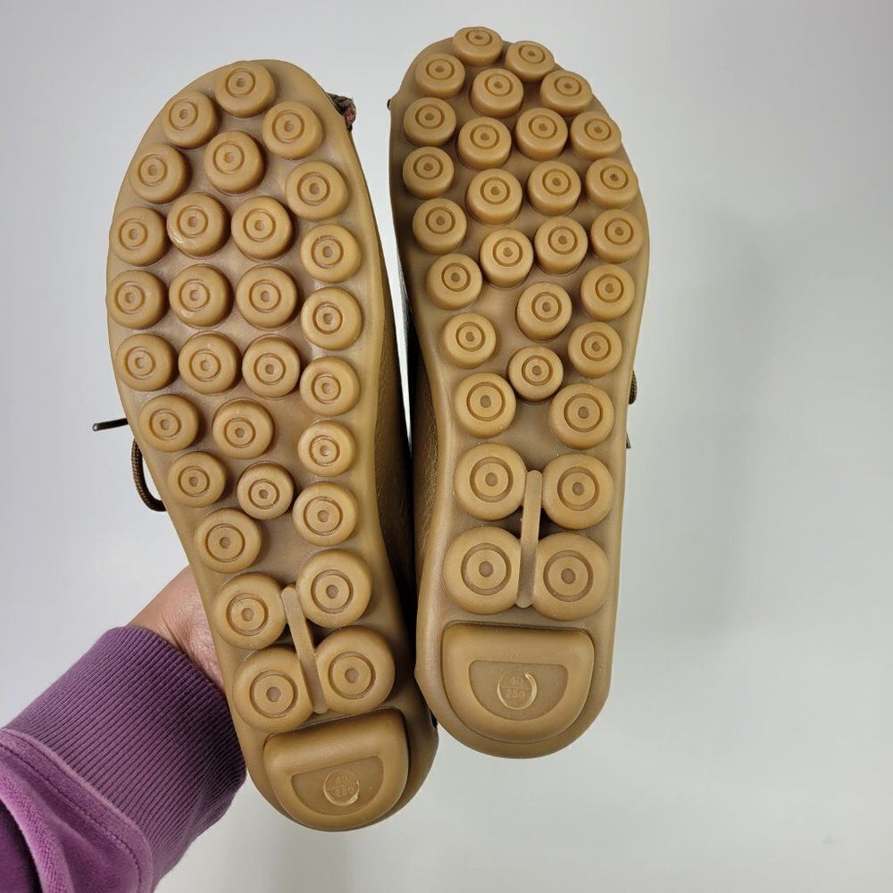 Socofy Womens Shoes Size 6 Brown Leather Moccasins Slip On Loafers Comfort - Picture 8 of 12